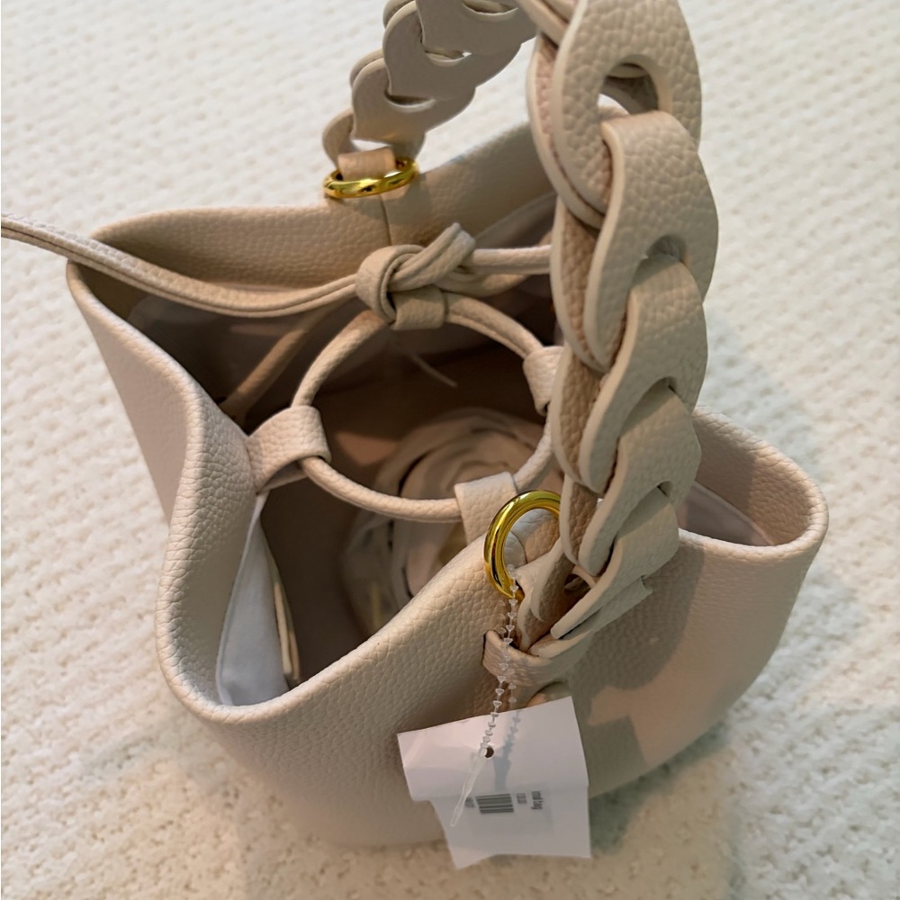 Mimi Seabrook Ivory Braided Handle Bucket Bag Marshall NEW $138 Anthropologie